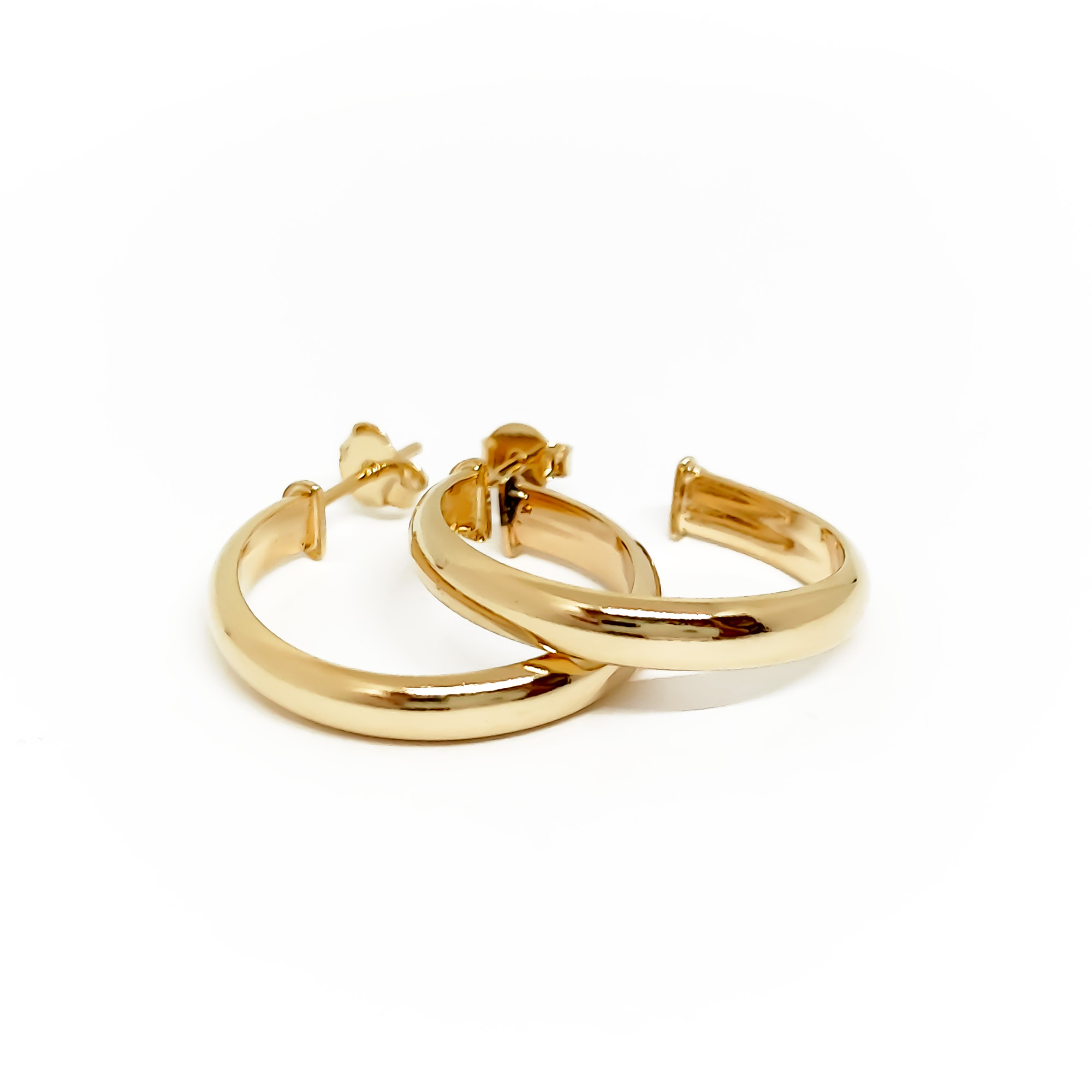 AROS ANDREA COGGIOLA JOYAS ARGOLLA TUBO 25MM ENCHAPADO ORO 18K - 2