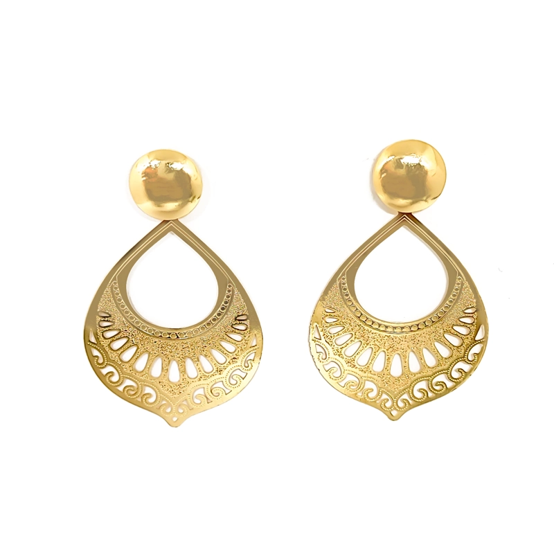 AROS ANDREA COGGIOLA JOYAS GOTA CALADA ENCHAPADO ORO 18K - 1