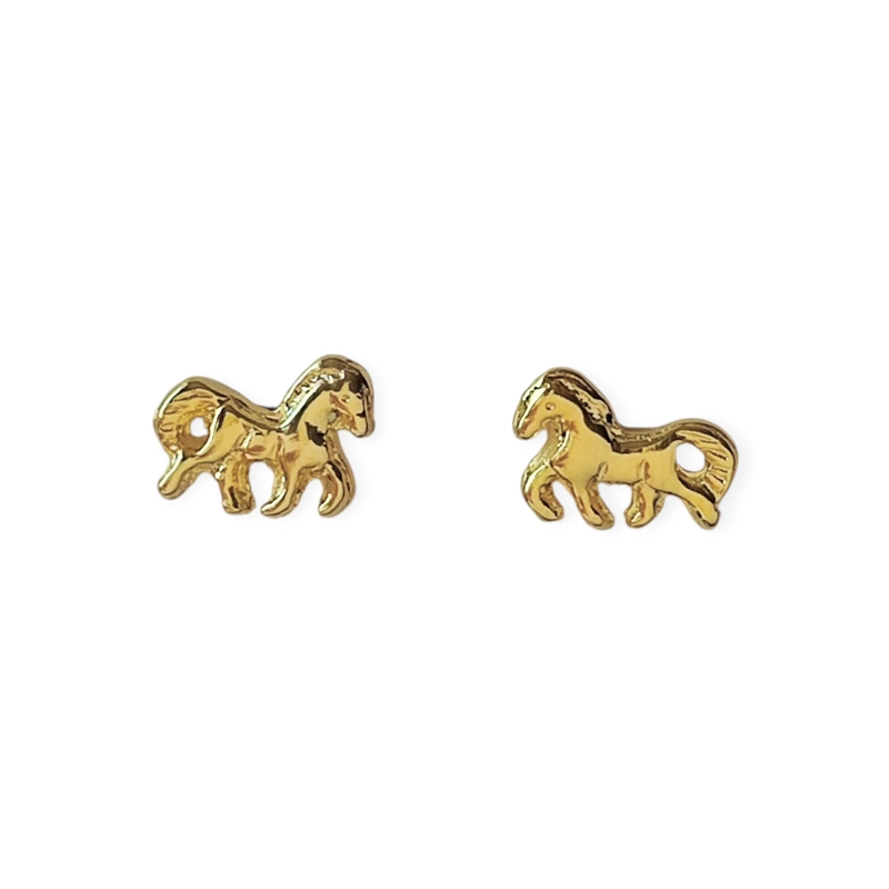 AROS ANDREA COGGIOLA JOYAS CABALLO ENCHAPADO ORO 18K - 1