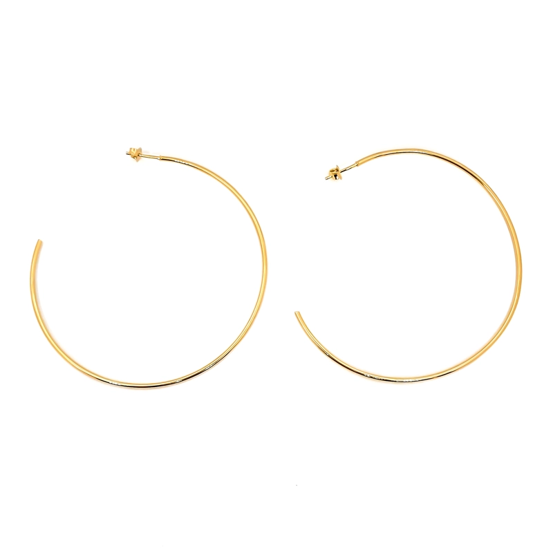 AROS ANDREA COGGIOLA JOYAS ARGOLLAS 65MM ENCHAPADO ORO 18K - 1