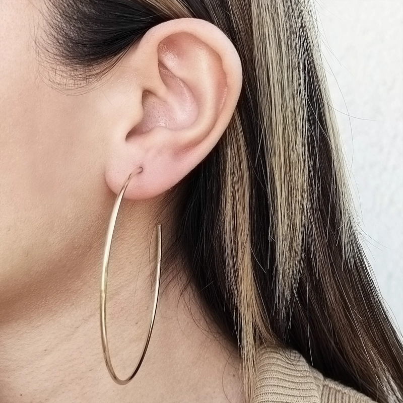 AROS ANDREA COGGIOLA JOYAS ARGOLLAS 65MM ENCHAPADO ORO 18K - 3