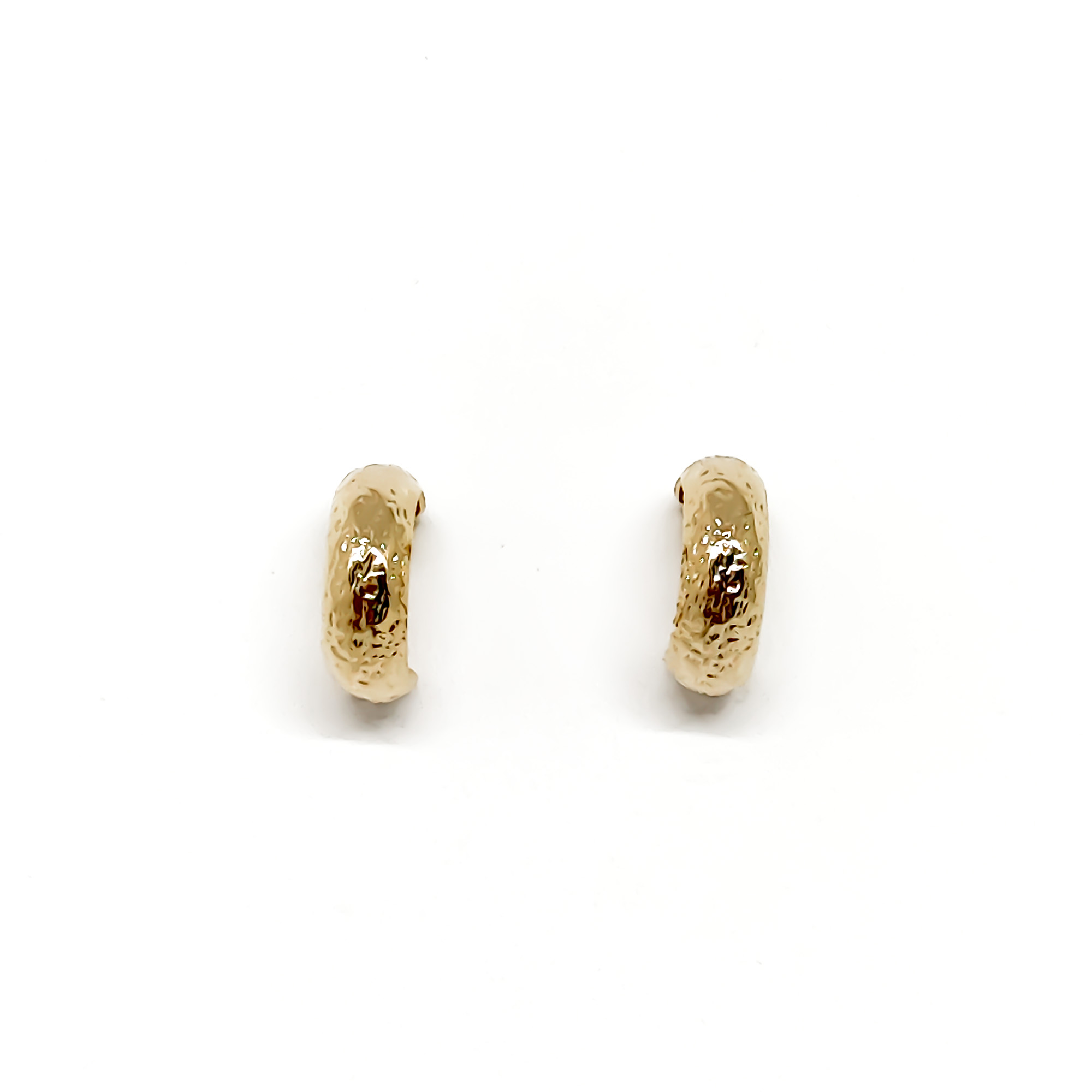 AROS ANDREA COGGIOLA JOYAS ARGOLLAS MARTILLADA 12MM ENCHAPADA ORO 18K - 2