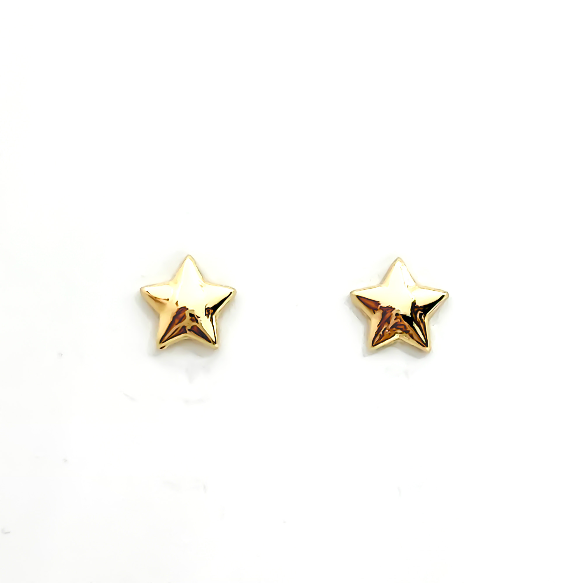 AROS ESTRELLAS 10MM ENCHAPADO ORO 18K - 1