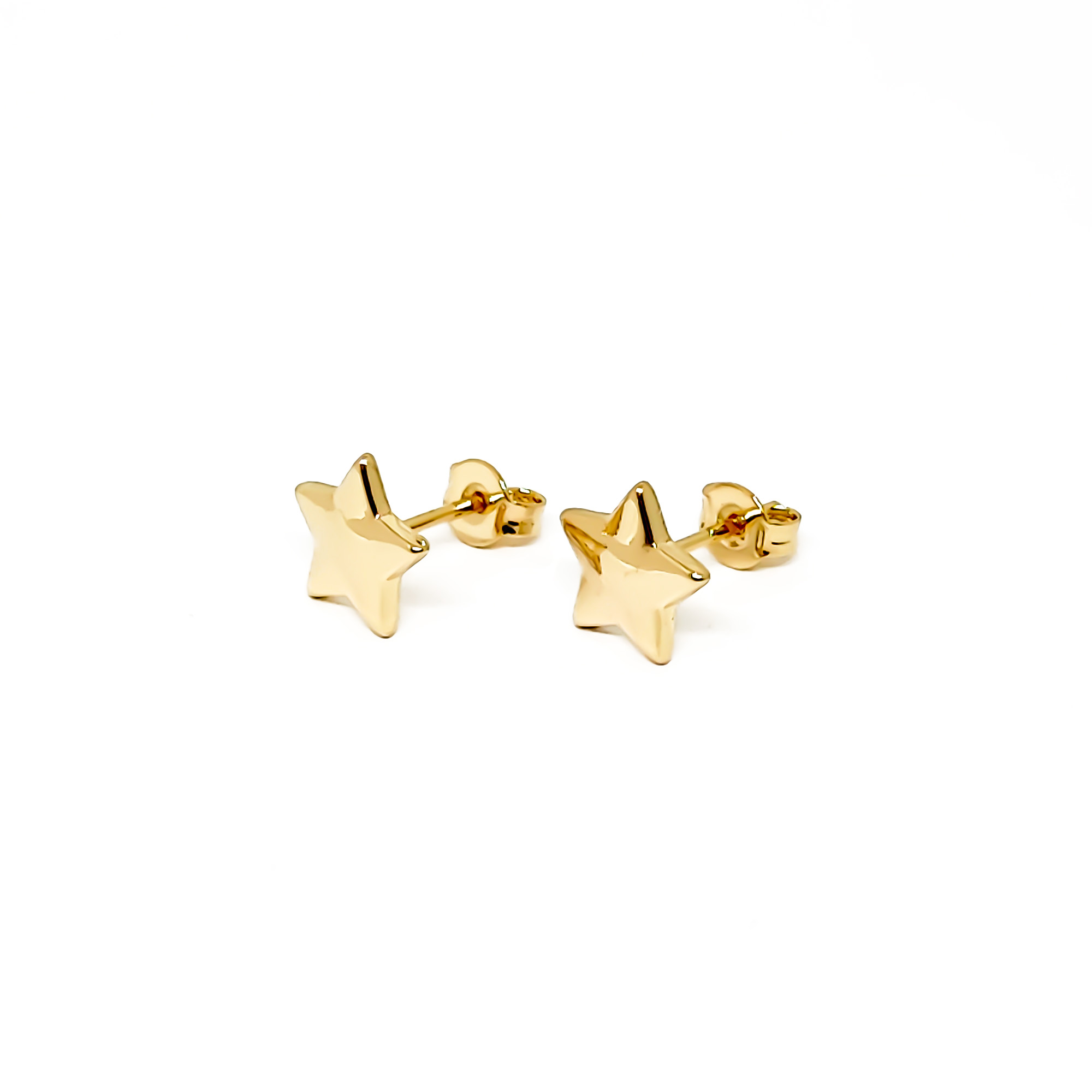 AROS ESTRELLAS 10MM ENCHAPADO ORO 18K - 2