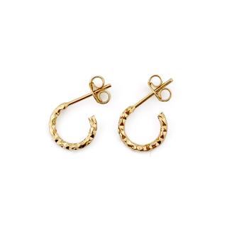 AROS ANDREA COGGIOLA JOYAS ARGOLLAS MINI DIAMANTADA 10MM ENCHAPADO ORO 18K - 1