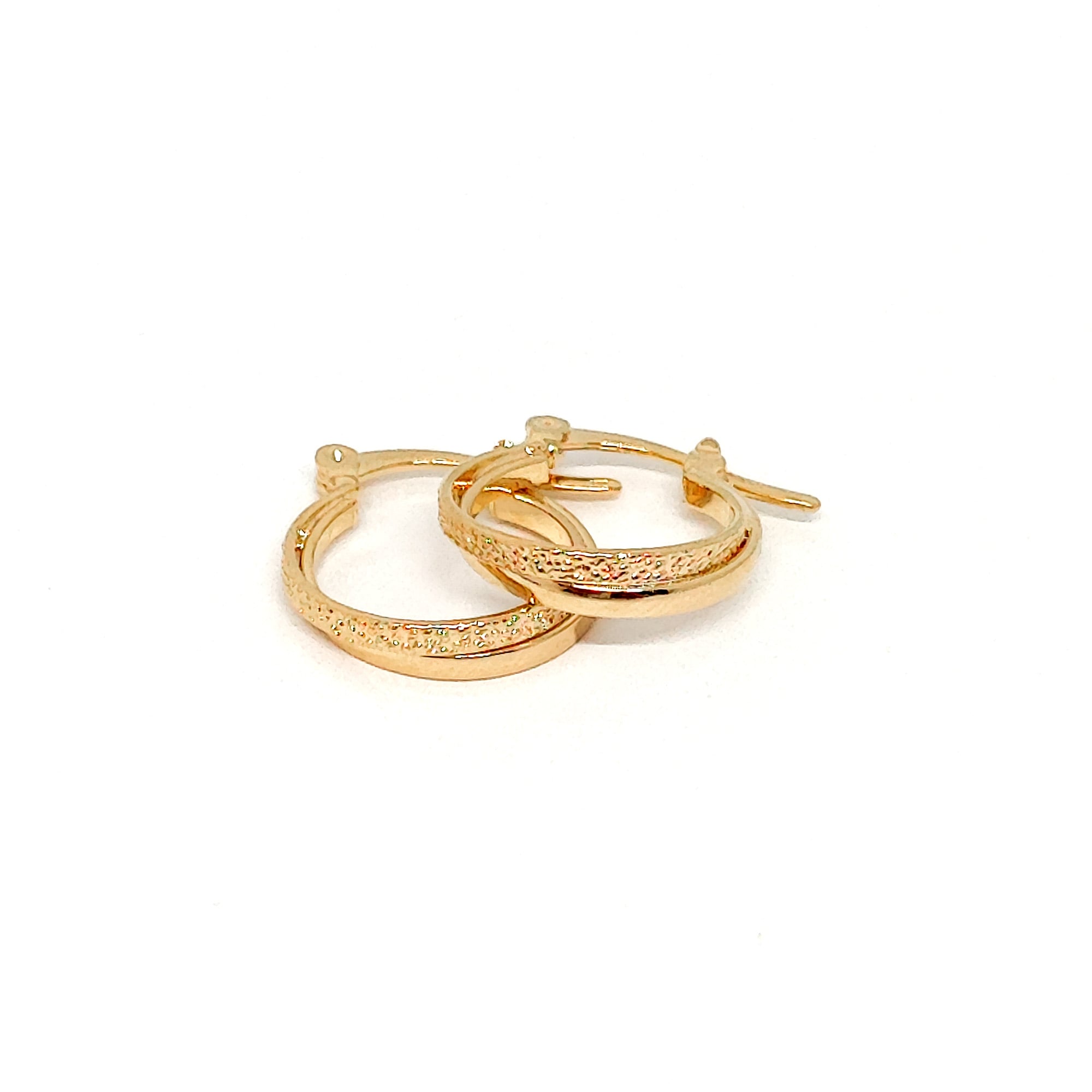 AROS ARGOLLAS DOBLE 15MM ENCHAPADO ORO 18K - 2