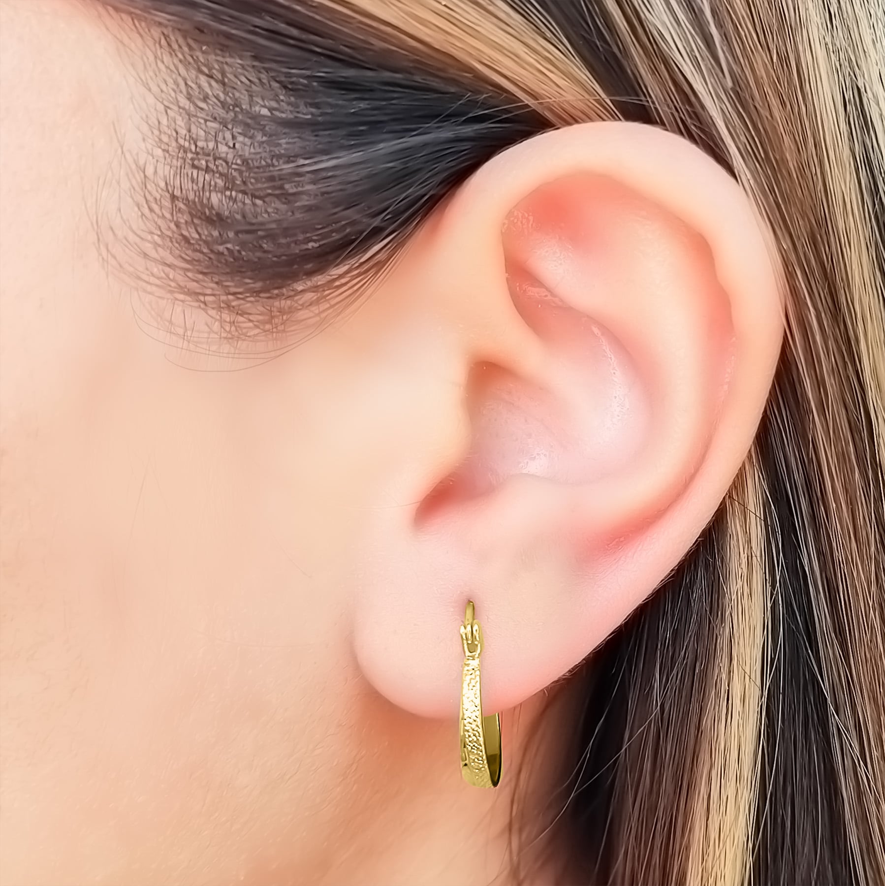 AROS ARGOLLAS DOBLE 15MM ENCHAPADO ORO 18K - 3