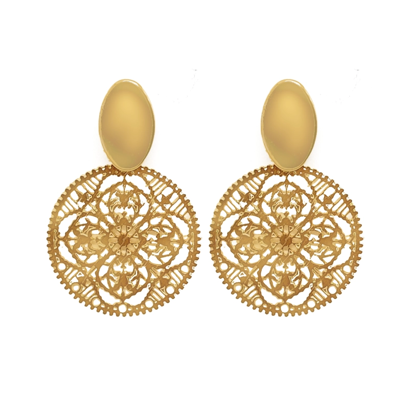 AROS ANDREA COGGIOLA JOYAS MERCEDES MANDALA ENCHAPADO ORO 18K - 1