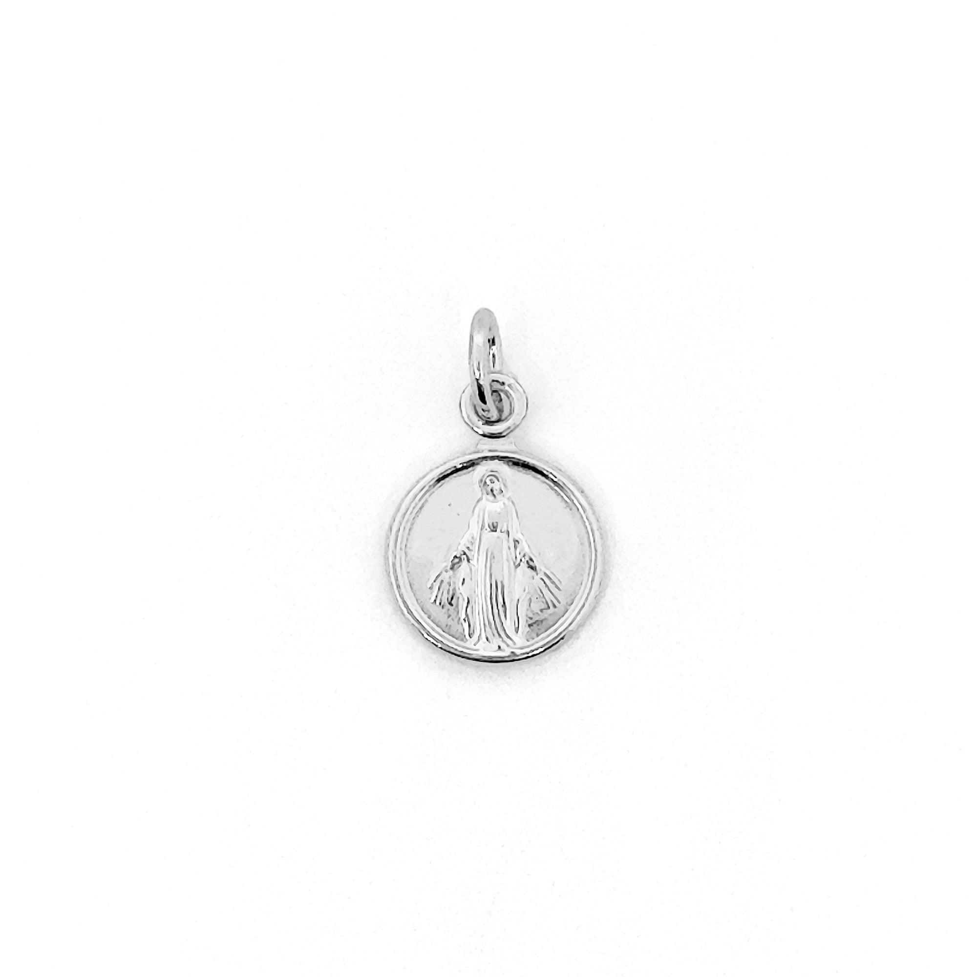 COLGANTE MEDALLA VIRGEN DE LOS RAYOS 12MM PLATA FINA 925 - 1
