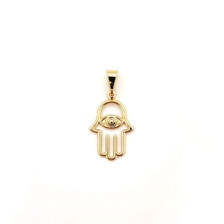 COLGANTE MANO DE FATIMA CALADA ENCHAPADO ORO 18K - 1