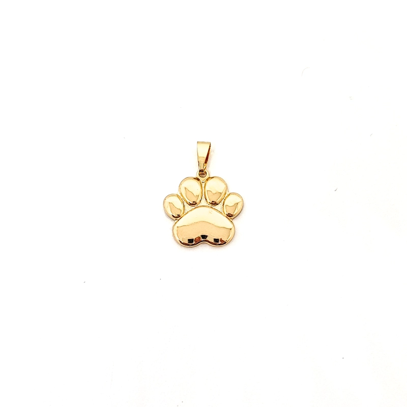 Colgante Huella Perro Grande Enchapado Oro 18K - 1