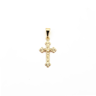 COLGANTE CRUZ CRISTO ENCHAPADO ORO 18K - 1