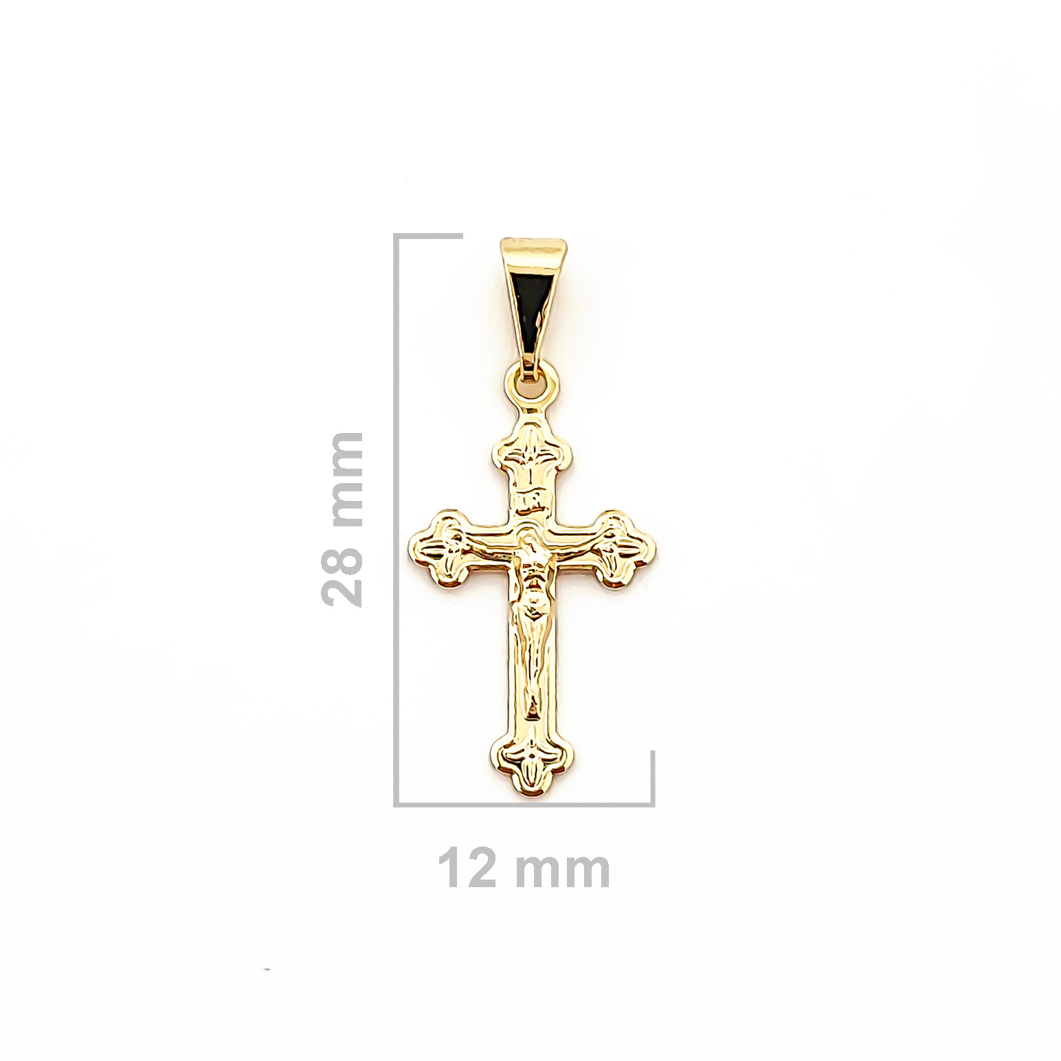 COLGANTE CRUZ CRISTO ENCHAPADO ORO 18K - 2