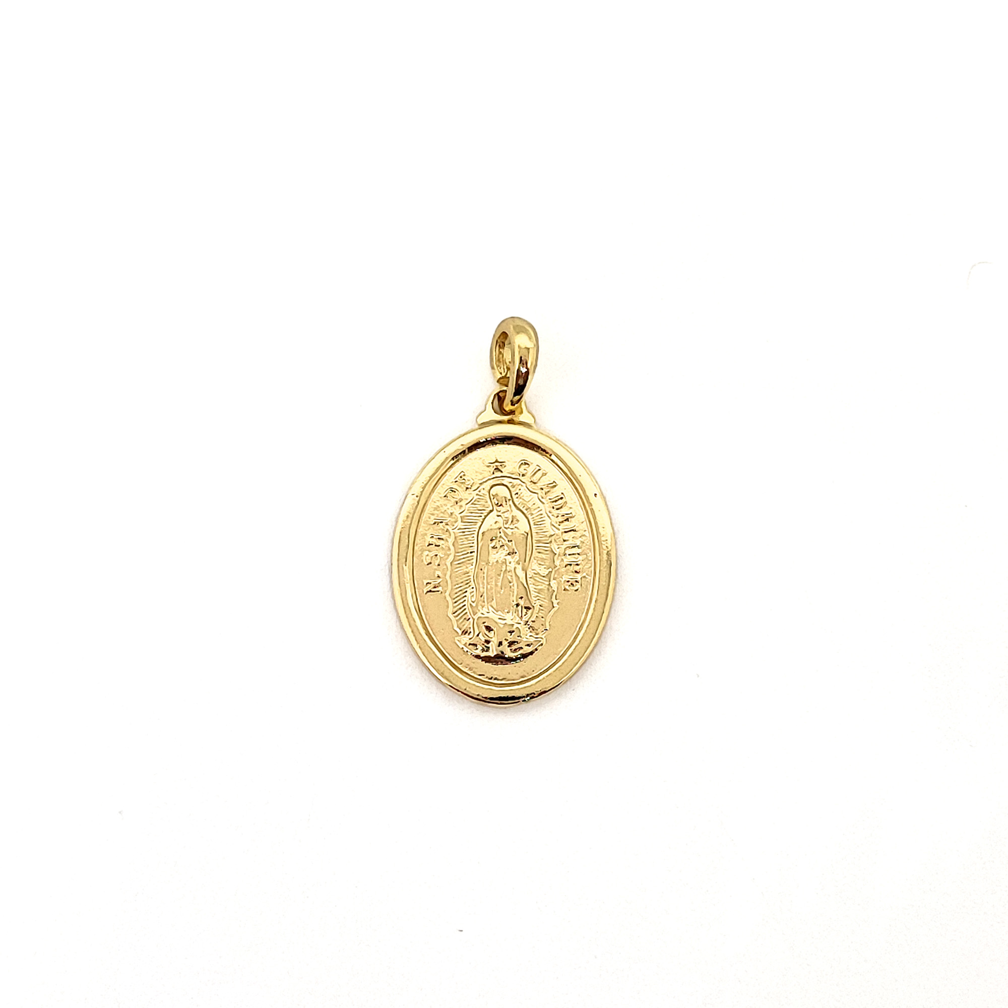 COLGANTE MEDALLA VIRGEN DE GUADALUPE ENCHAPADO ORO 18K - 1