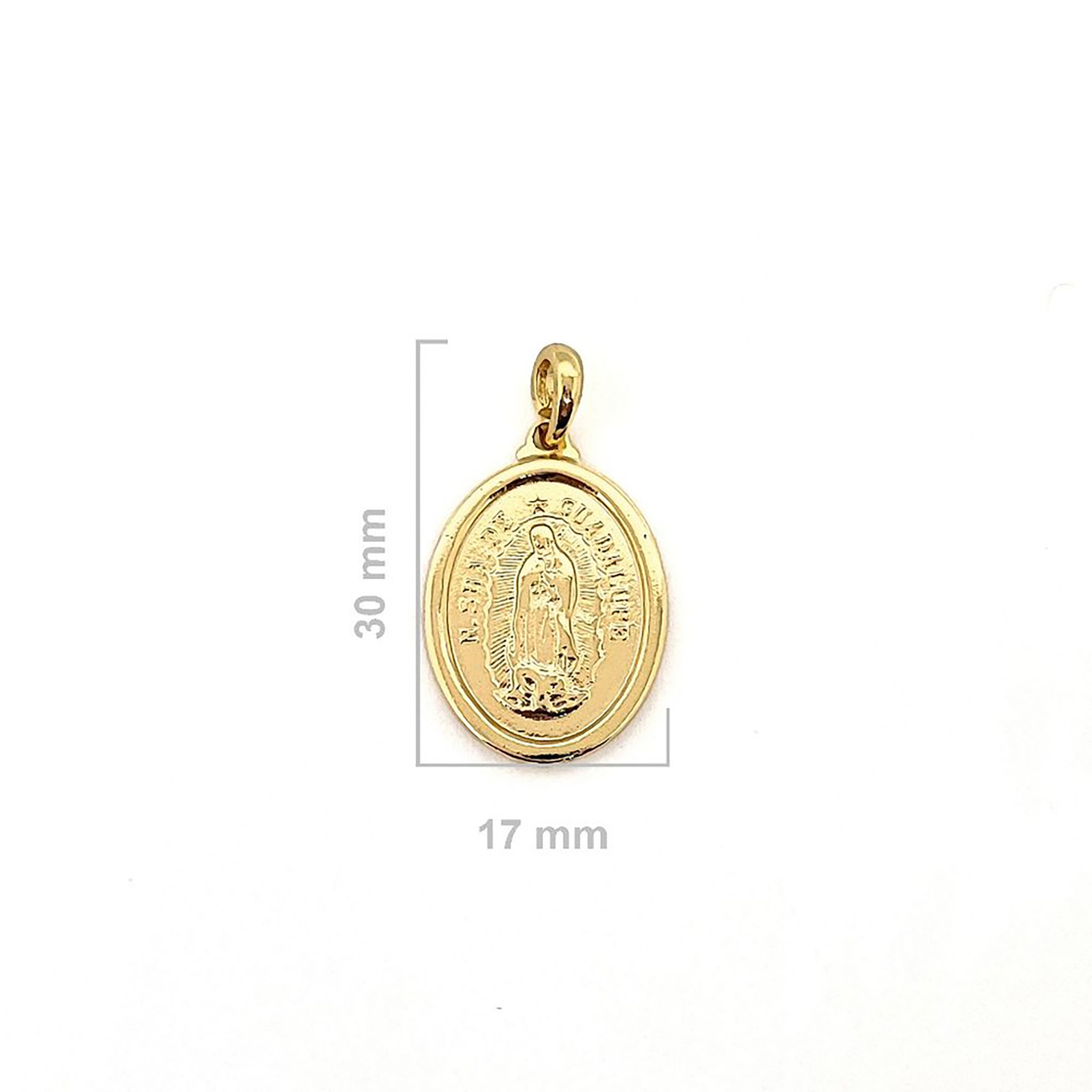COLGANTE MEDALLA VIRGEN DE GUADALUPE ENCHAPADO ORO 18K - 2