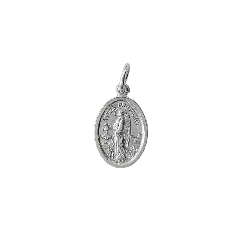 COLGANTE MEDALLA ANGEL PROTECTOR PLATA FINA 925 - 1