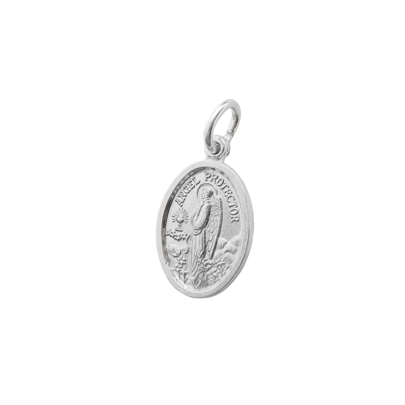 COLGANTE MEDALLA ANGEL PROTECTOR PLATA FINA 925 - 2