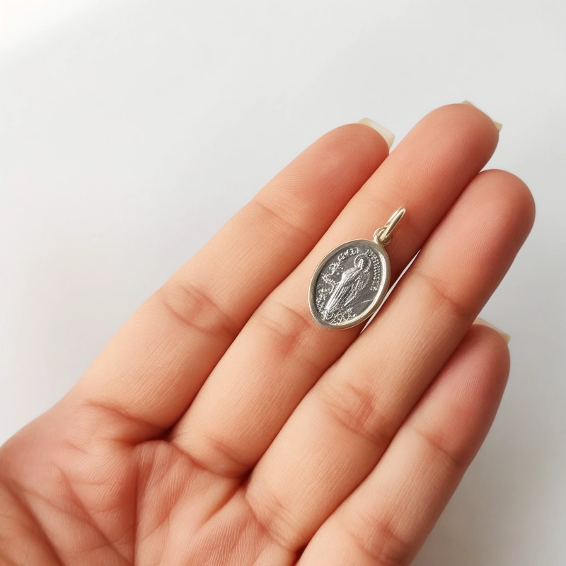 COLGANTE MEDALLA ANGEL PROTECTOR PLATA FINA 925 - 3
