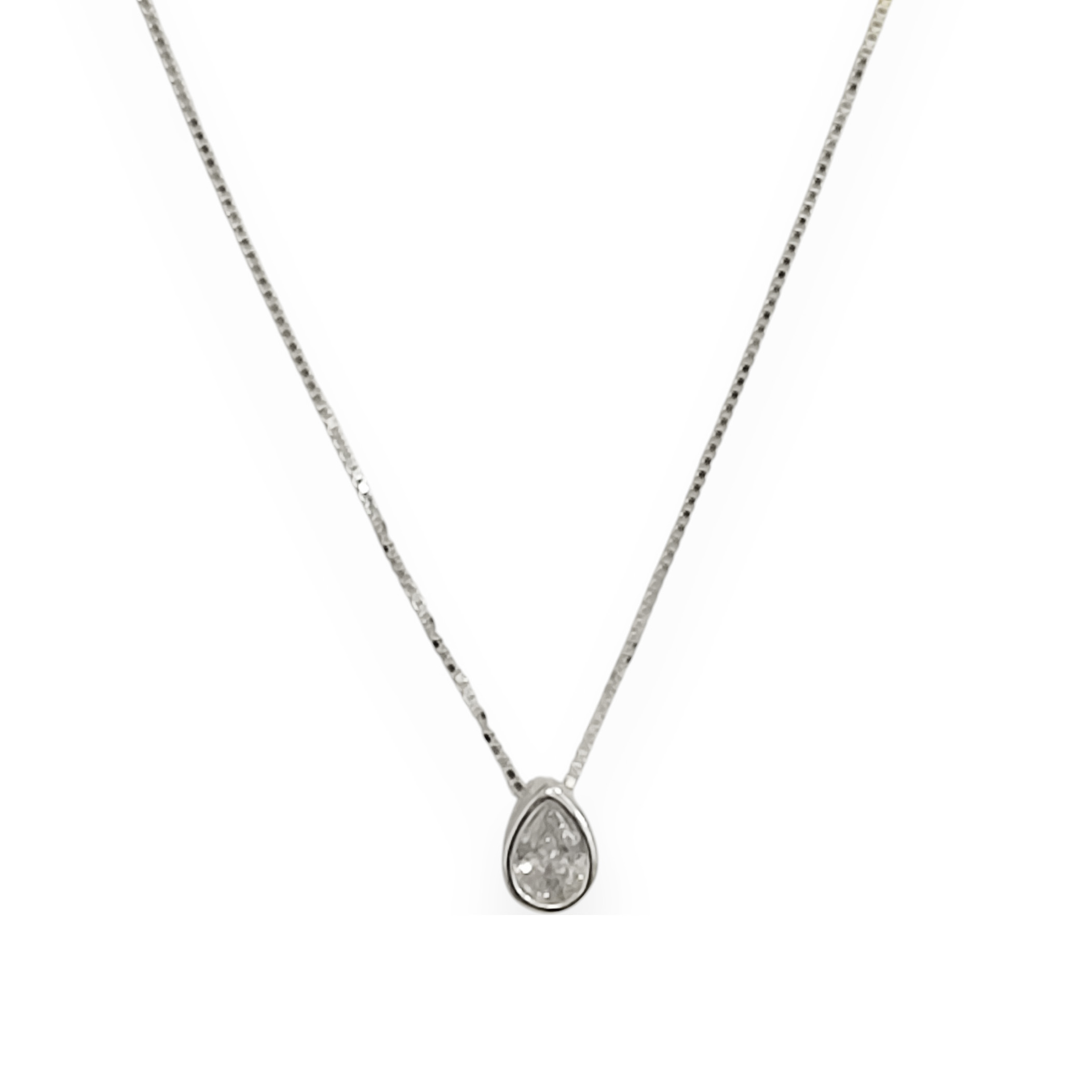 COLLAR ANDREA COGGIOLA JOYAS PLATA FINA 925 PUNTO DE LUZ GOTA CIRCÓN - 1
