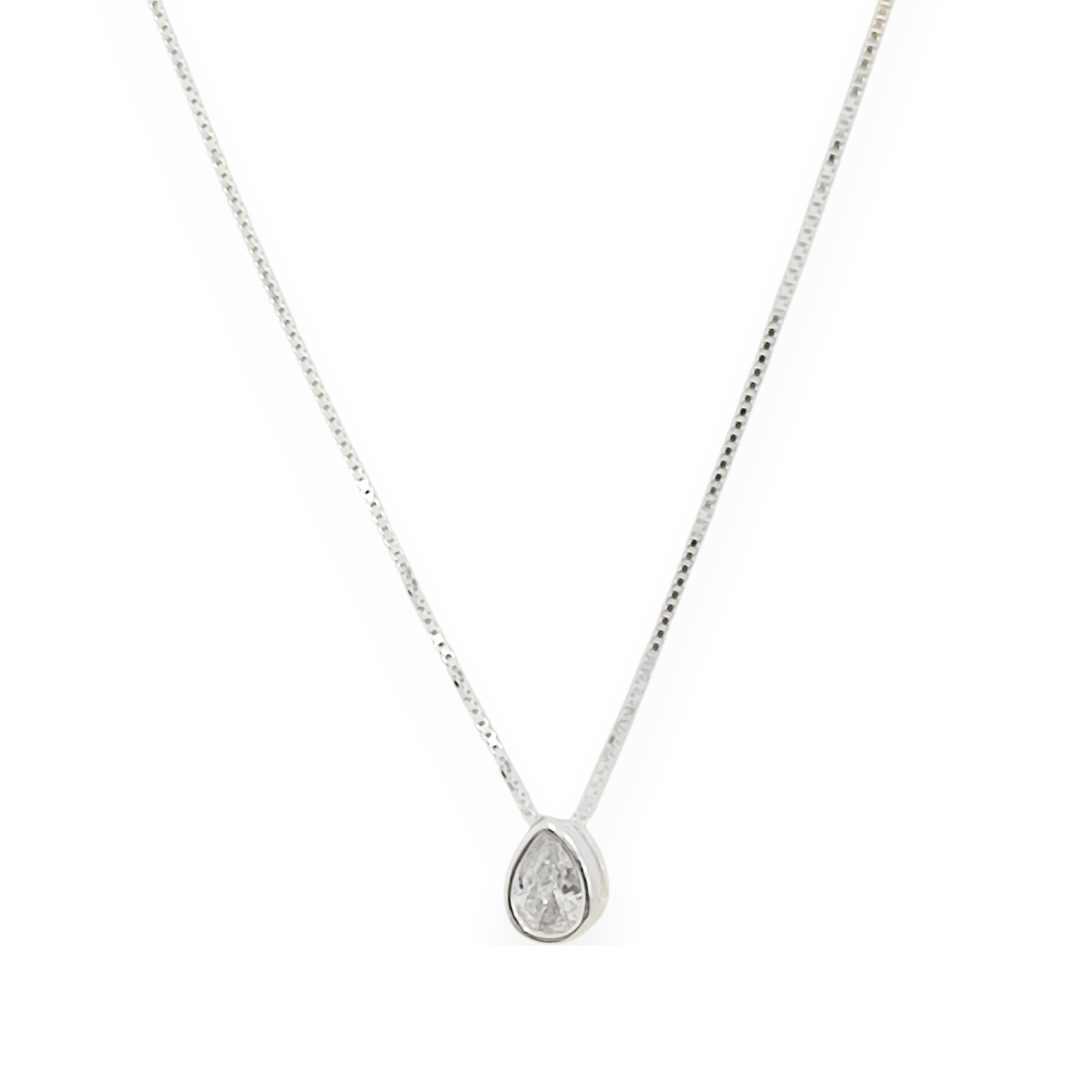 COLLAR ANDREA COGGIOLA JOYAS PLATA FINA 925 PUNTO DE LUZ GOTA CIRCÓN - 3