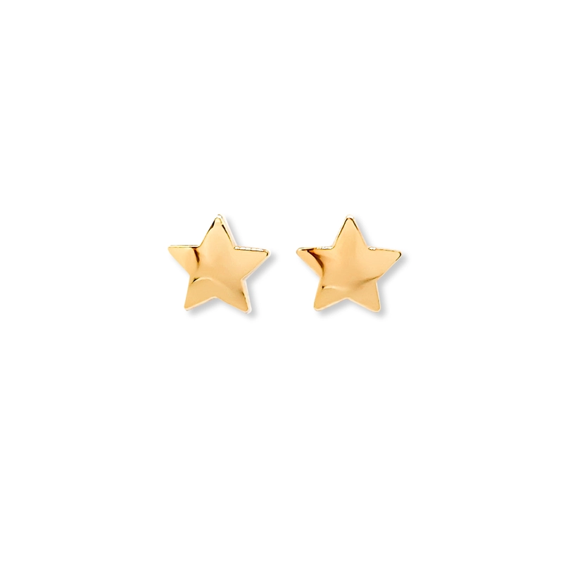 AROS ANDREA COGGIOLA JOYAS ESTRELLAS 16MM ENCHAPADO ORO 18K - 1