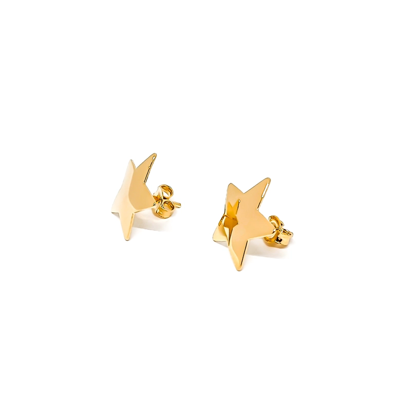AROS ANDREA COGGIOLA JOYAS ESTRELLAS 16MM ENCHAPADO ORO 18K - 2