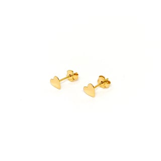AROS ANDREA COGGIOLA JOYAS CORAZÓN PLANO ENCHAPADO ORO 18K - 1