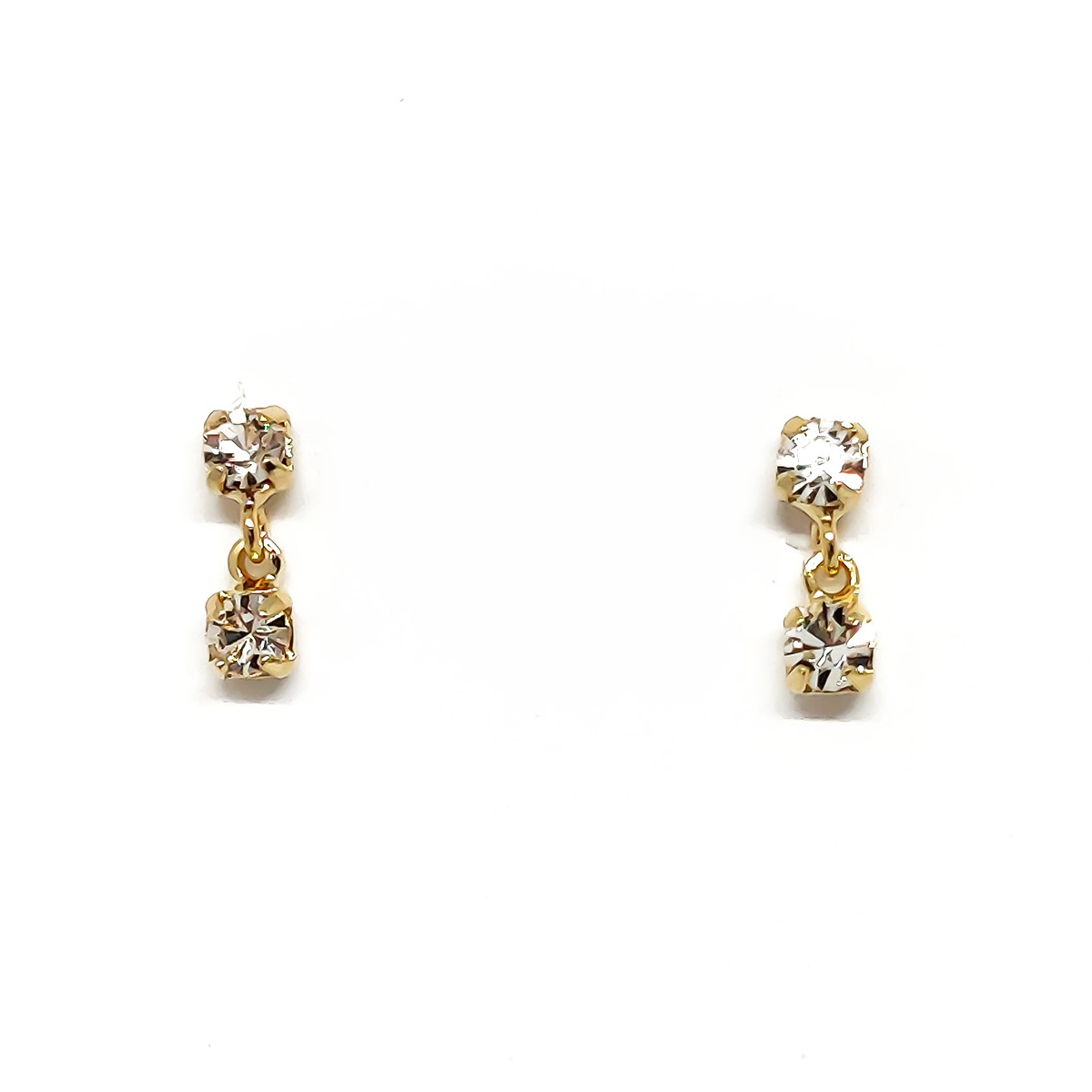 AROS ANDREA COGGIOLA JOYAS AROS NIÑA 2 CIRCONES ENCHAPADO ORO 18K - 1