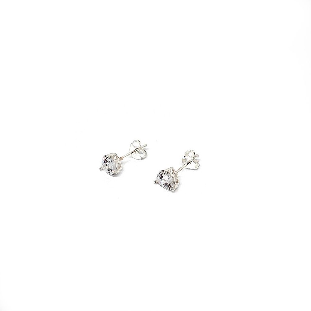 AROS ANDREA COGGIOLA JOYAS CORAZÓN CIRCÓN BLANCO 5MM PLATA FINA 925 - 2