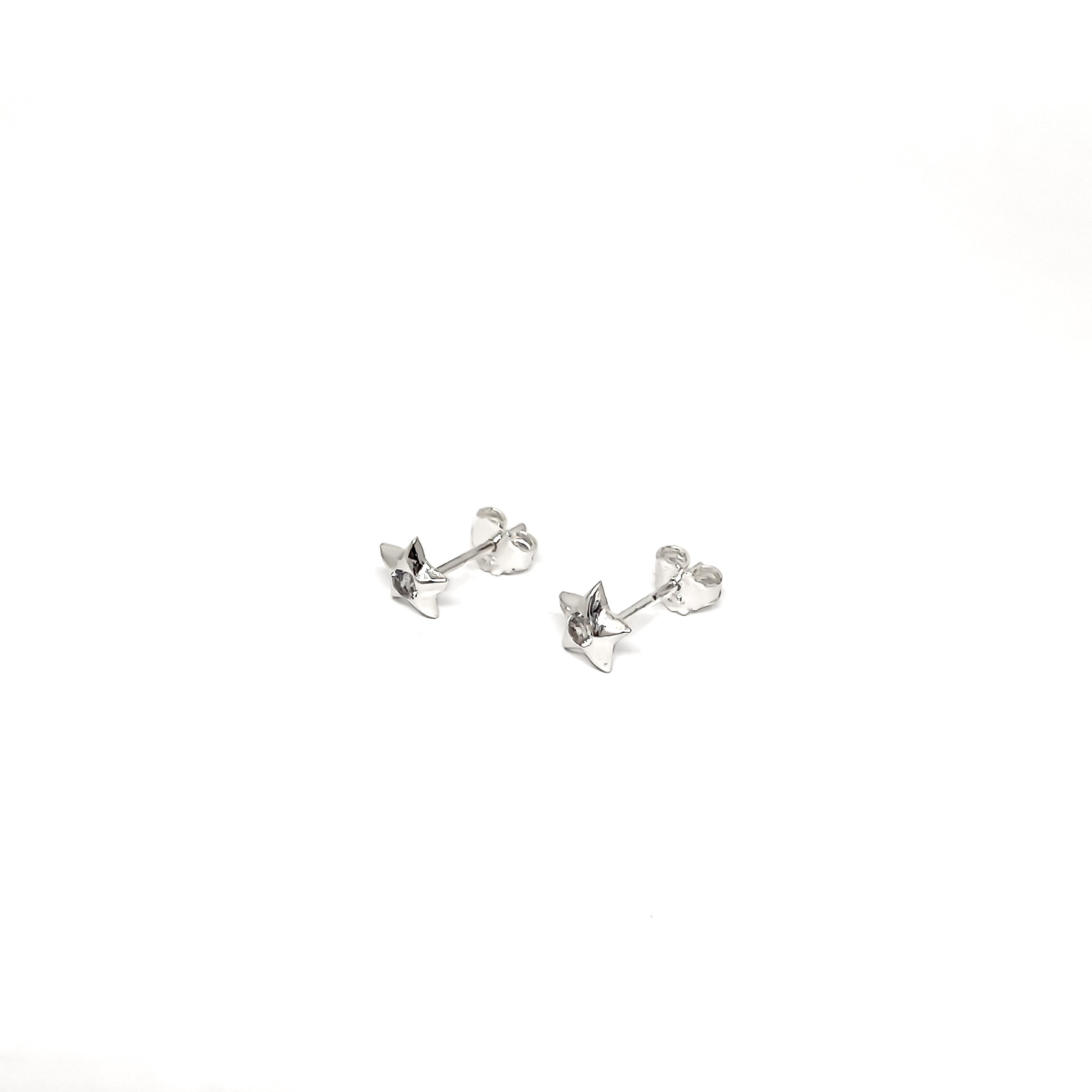 AROS ANDREA COGGIOLA JOYAS ESTRELLAS CIRCÓN BLANCO 7MM PLATA FINA 925 - 1