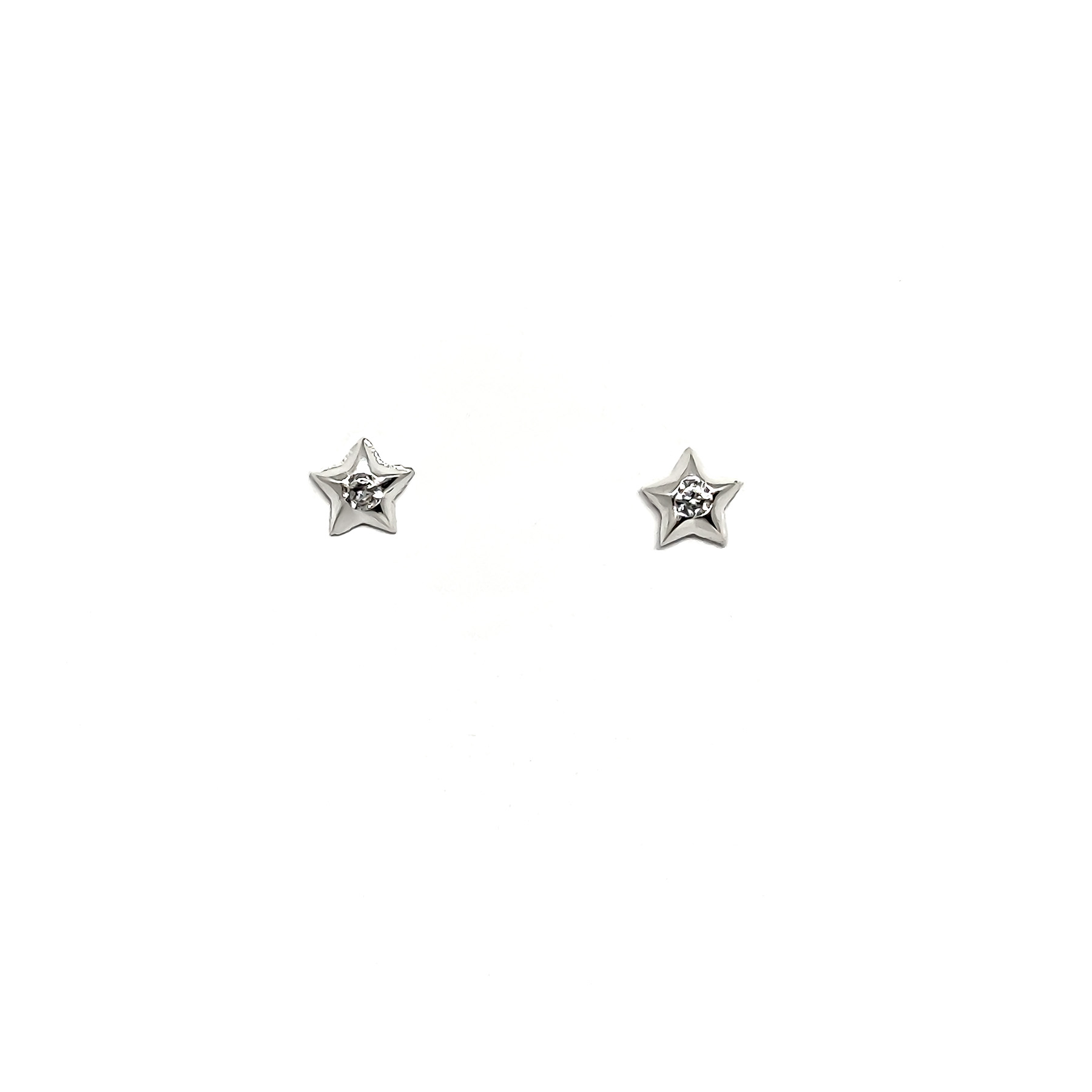 AROS ANDREA COGGIOLA JOYAS ESTRELLAS CIRCÓN BLANCO 7MM PLATA FINA 925 - 2