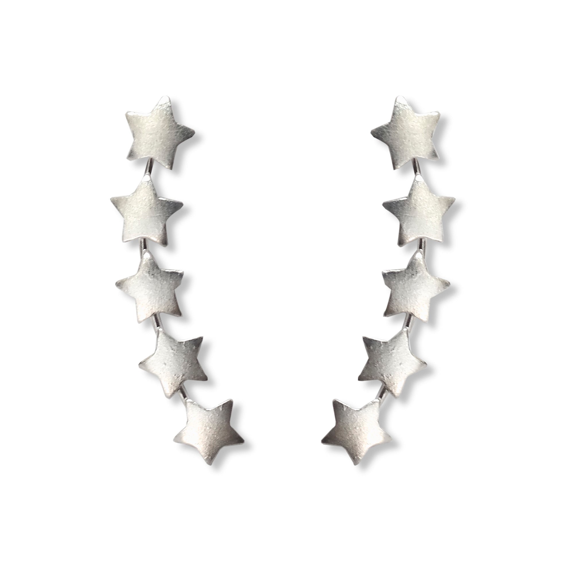 AROS ANDREA COGGIOLA JOYAS TREPADORES 5 ESTRELLAS PLATA FINA 925 - 1