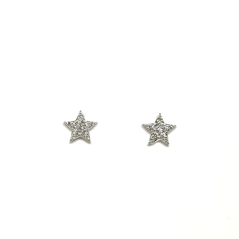 AROS ANDREA COGGIOLA JOYAS ESTRELLAS CIRCONES 9MM PLATA FINA 925 - 1