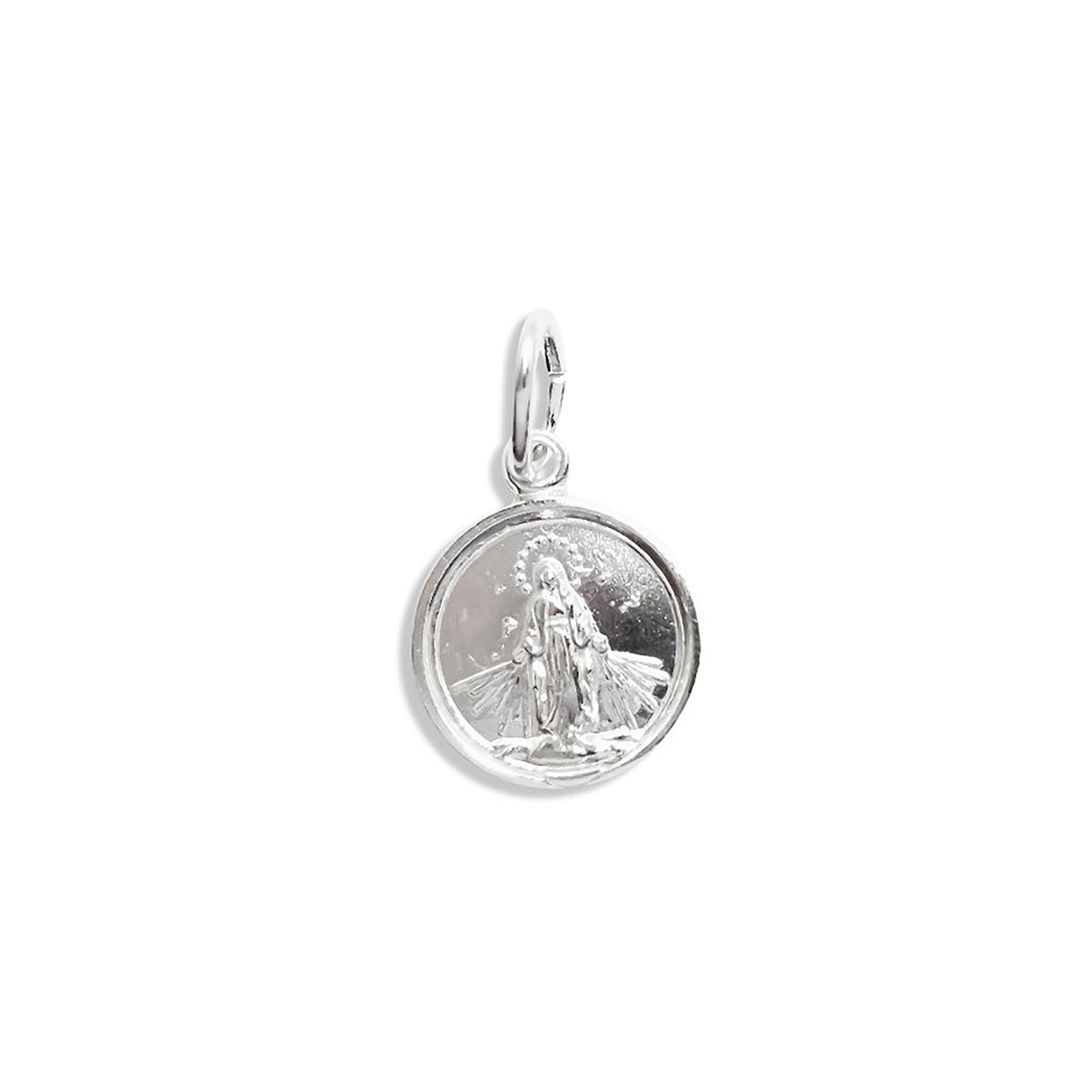 COLGANTE MEDALLA VIRGEN DE LOS RAYOS 10MM PLATA FINA 925 - 1