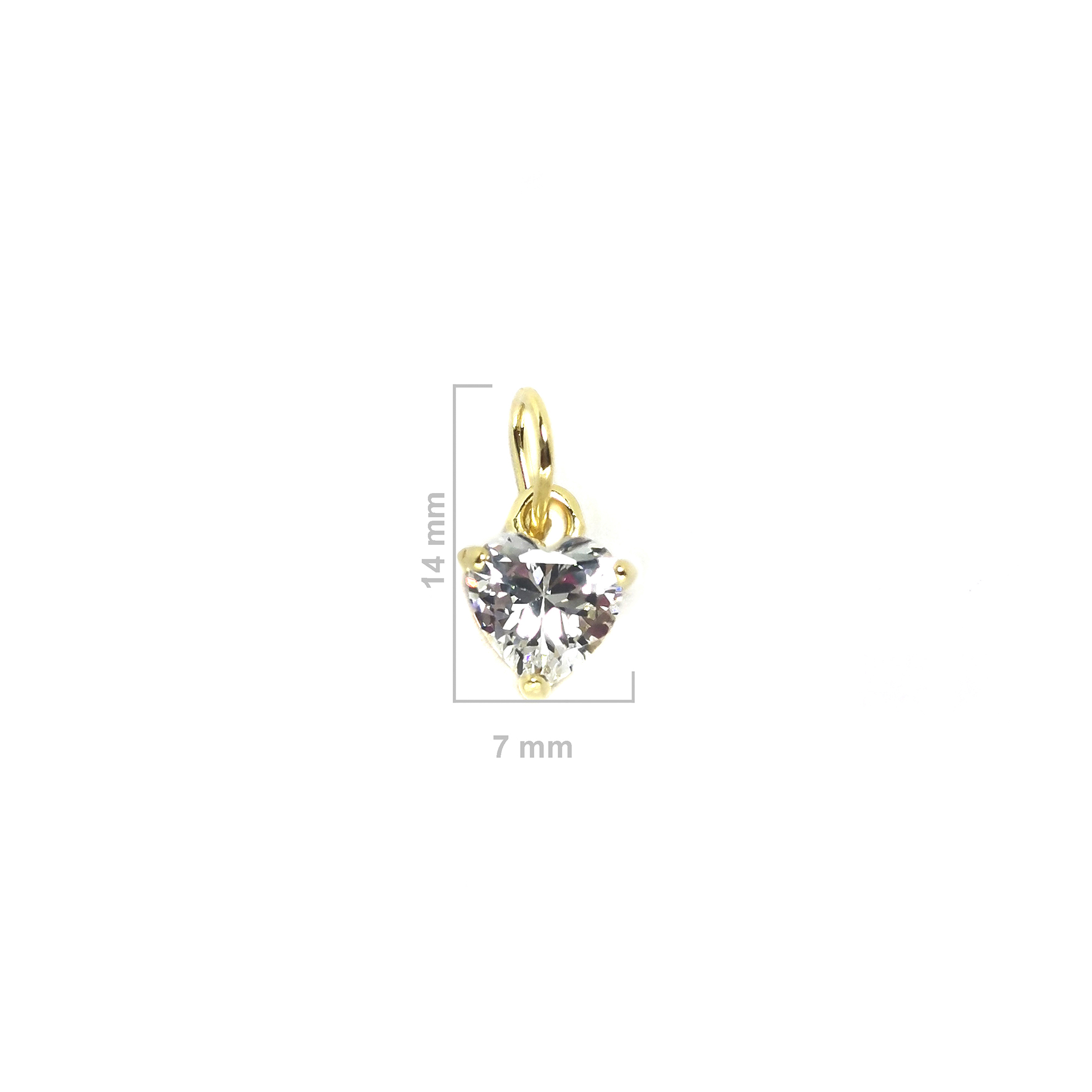 COLGANTE PUNTO DE LUZ CORAZÓN ENCHAPADO ORO 18K - 2