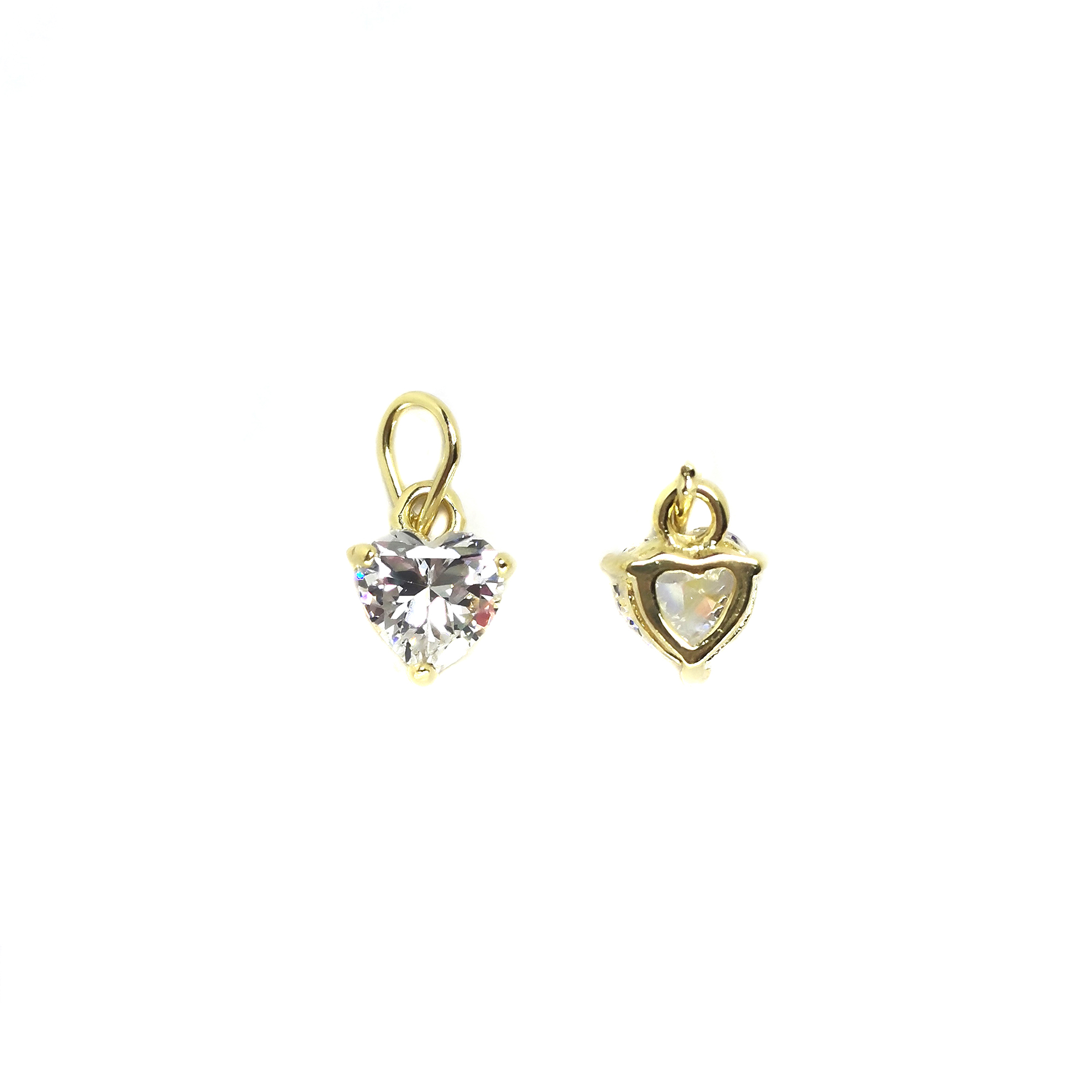 COLGANTE PUNTO DE LUZ CORAZÓN ENCHAPADO ORO 18K - 3