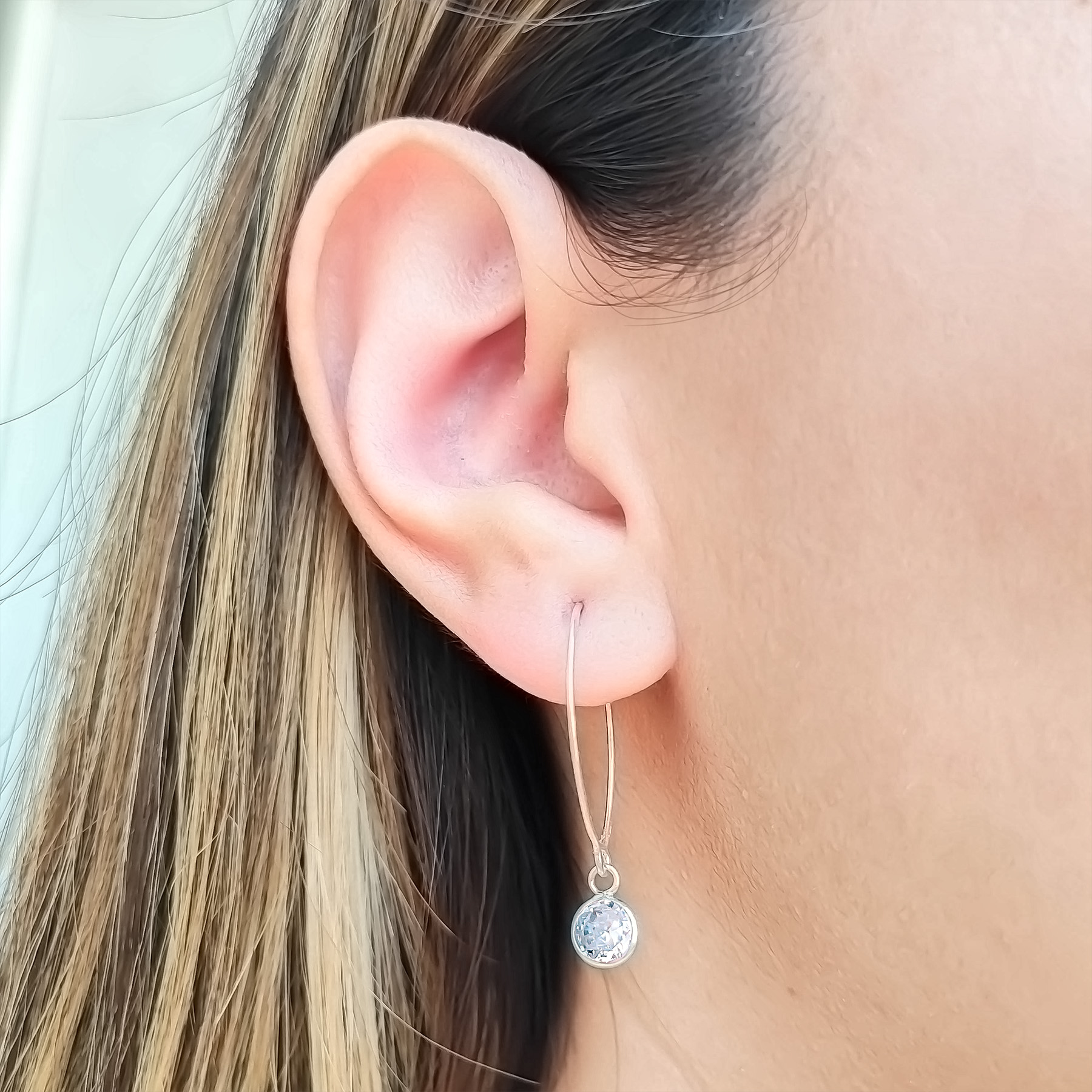 AROS ANDREA COGGIOLA JOYAS CIRCÓN REDONDO GANCHO GRANDE PLATA FINA 925 - 2
