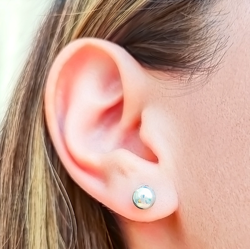 AROS ANDREA COGGIOLA JOYAS BOLA 7MM PLATA FINA 925 - 3