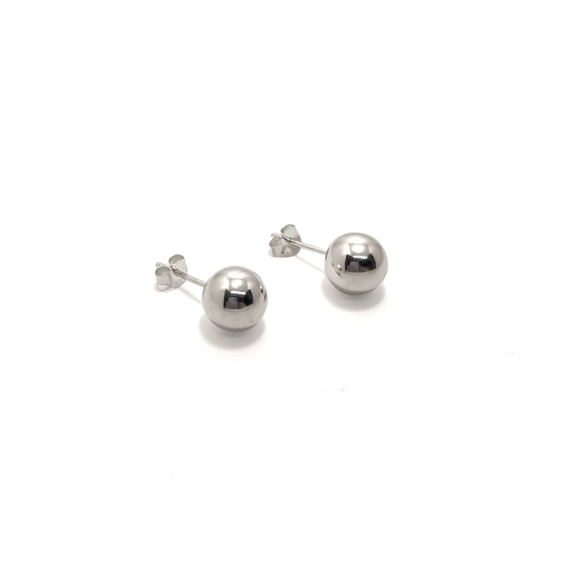 AROS ANDREA COGGIOLA JOYAS BOLA 9MM PLATA FINA 925 - 1