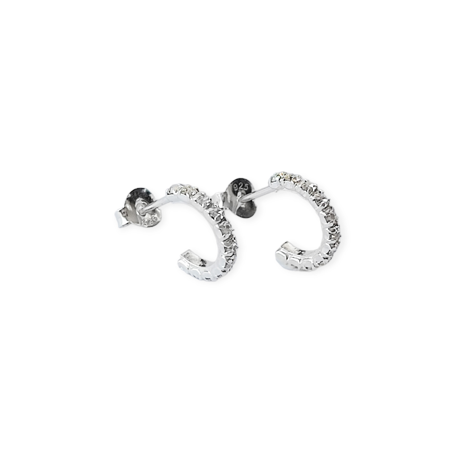 AROS ANDREA COGGIOLA JOYAS ARGOLLAS CIRCÓN BLANCO 11MM PLATA FINA 925 - 3