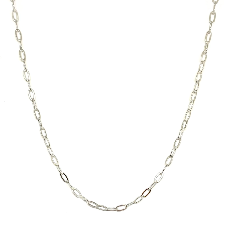 CADENA 60CM ESLABON ALARGADO 6X3MM PLATA FINA 925 - 1