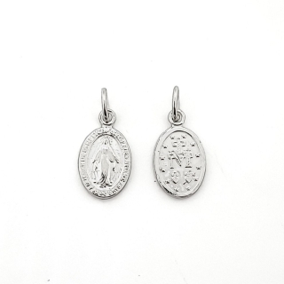 COLGANTE MEDALLA VIRGEN DE LOS RAYOS 9MM PLATA FINA 925 - 1