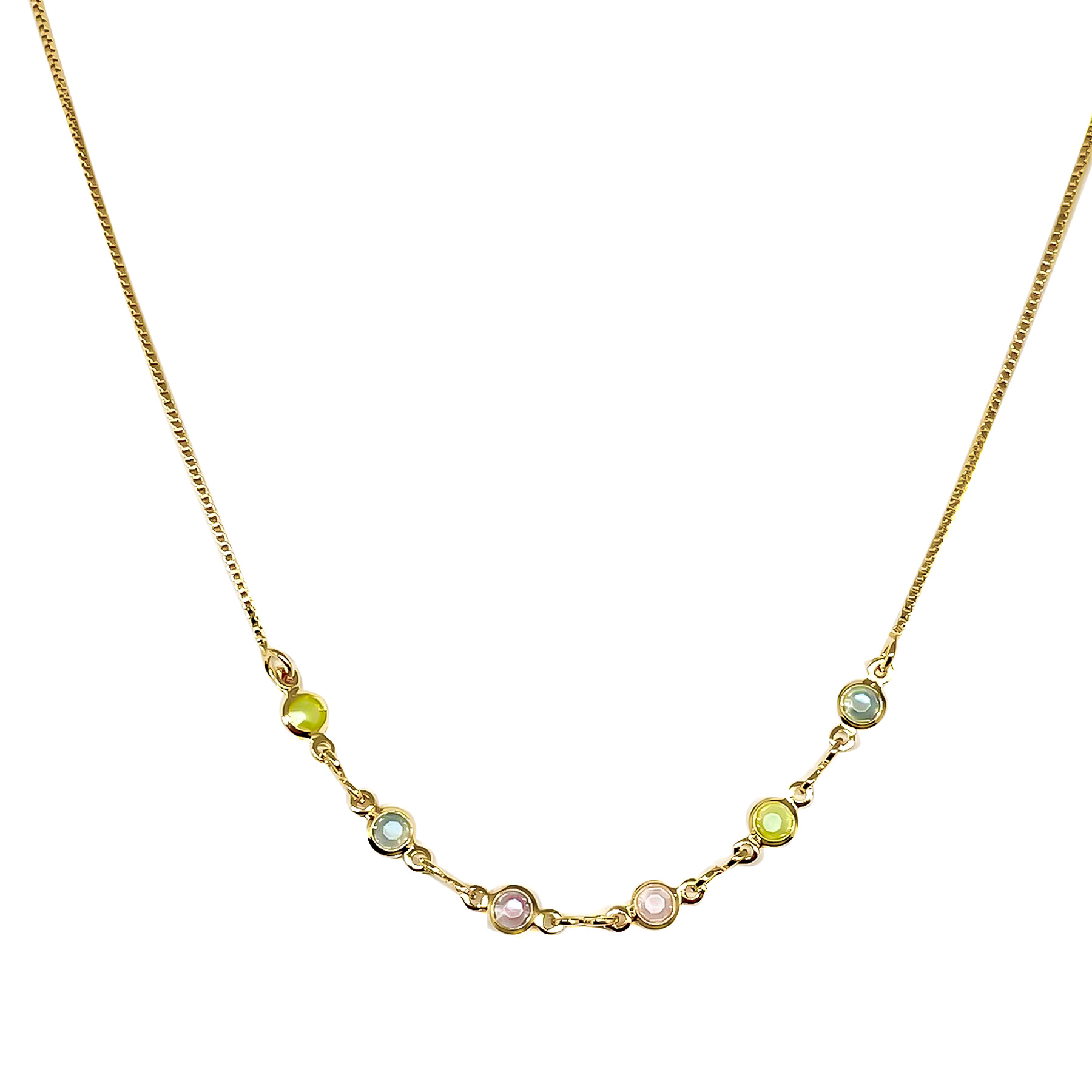 COLLAR ANDREA COGGIOLA JOYAS ENCHAPADO ORO 18K CHOKER MIA NIÑA - 1
