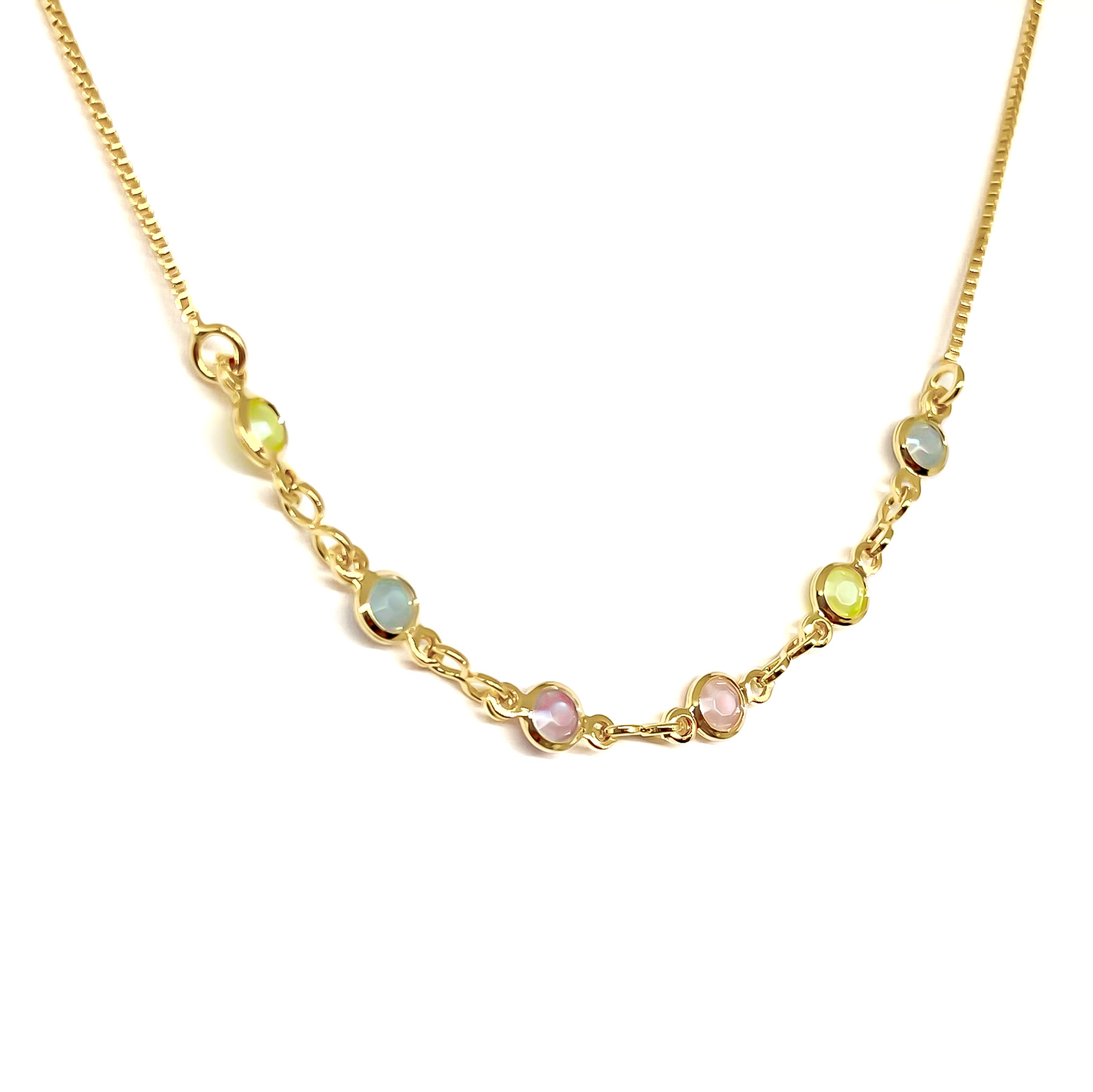 COLLAR ANDREA COGGIOLA JOYAS ENCHAPADO ORO 18K CHOKER MIA NIÑA - 2