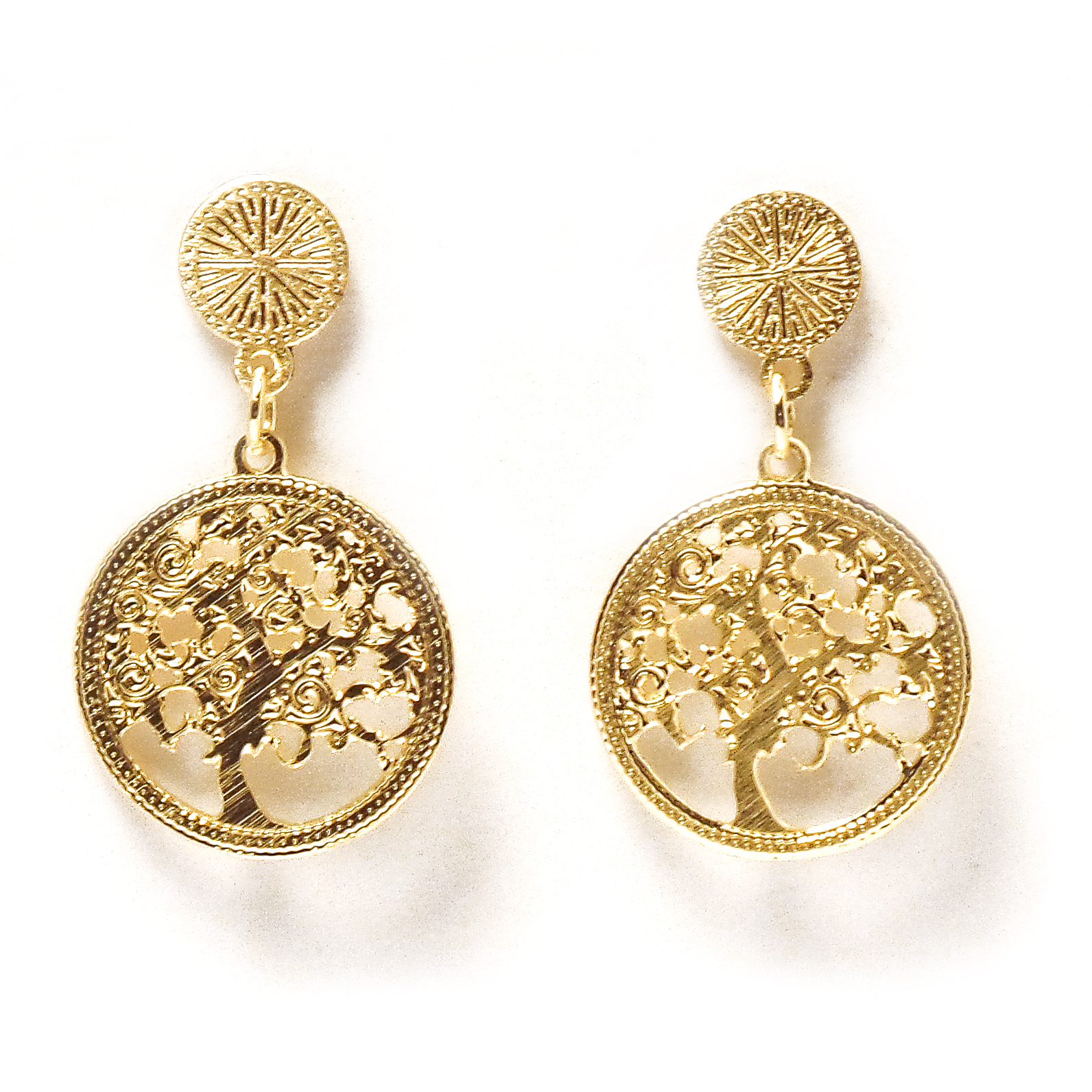 AROS ANDREA COGGIOLA JOYAS ÁRBOL DE LA VIDA ENCHAPADO ORO 18K - 1