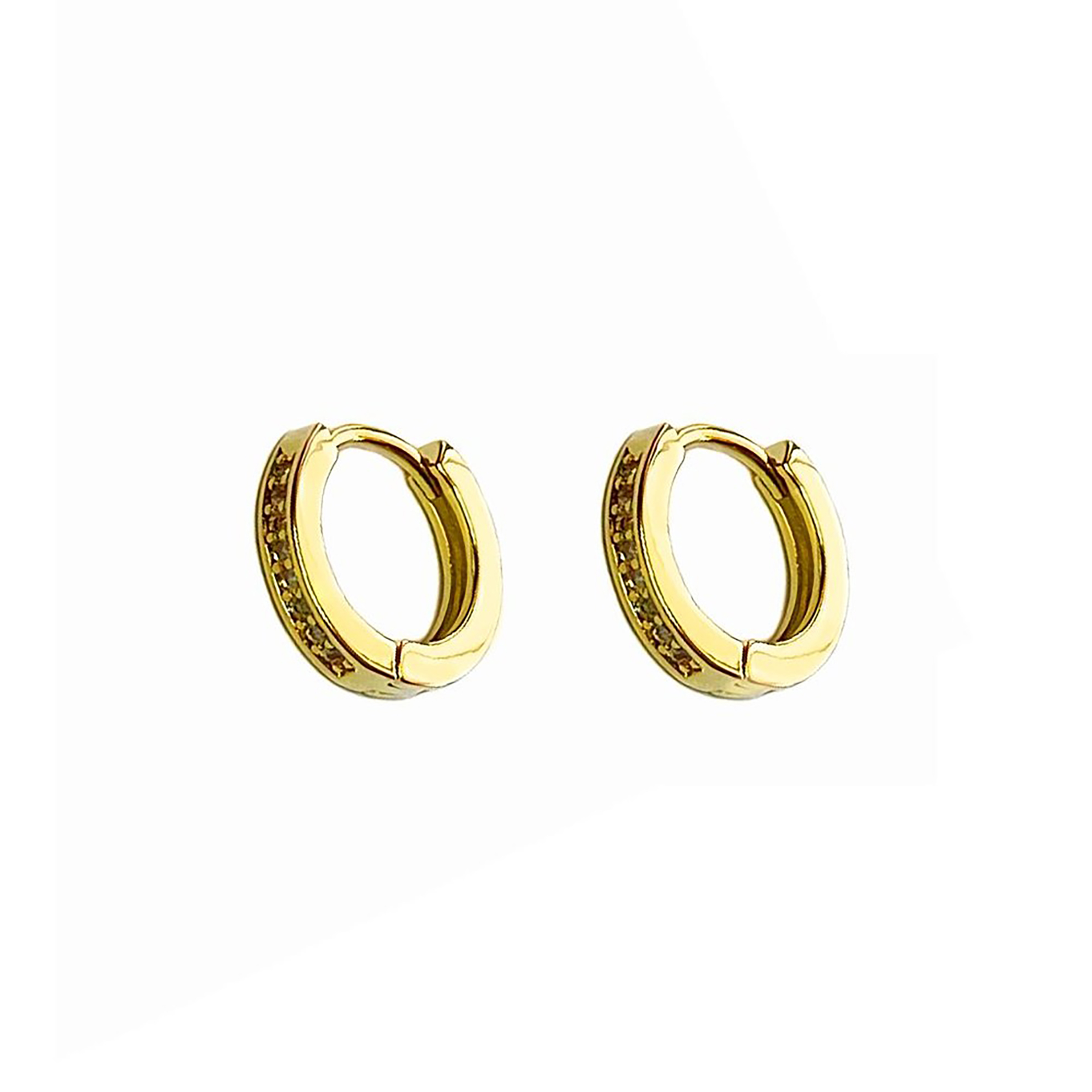 AROS ANDREA COGGIOLA JOYAS ARGOLLA CIRCÓN 12MM ENCHAPADO ORO 18K - 1
