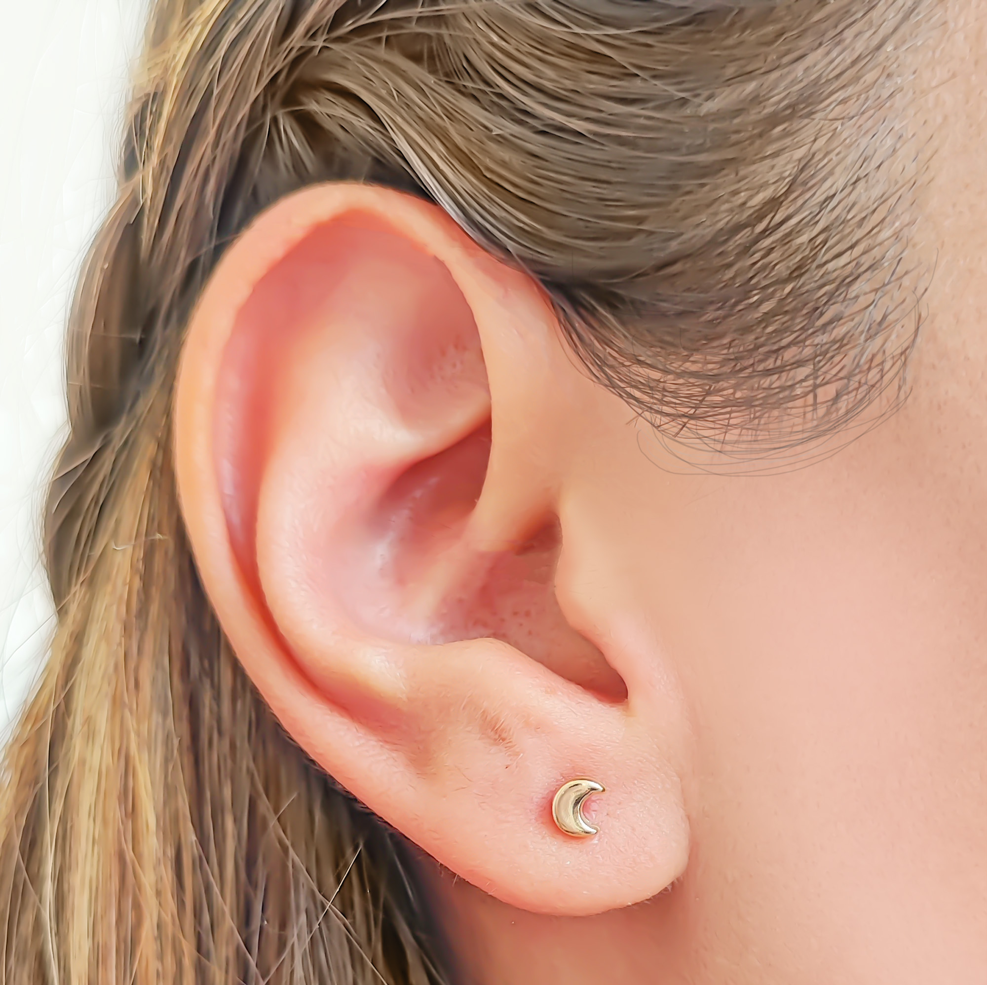 AROS ANDREA COGGIOLA JOYAS ABRIDORES BEBÉ LUNA LAMINADO ORO 18K - 2