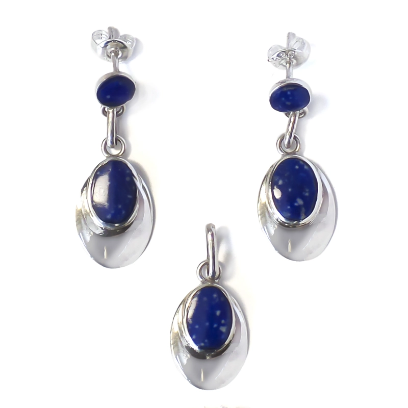 SET LAPISLÁZULI ANDREA COGGIOLA JOYAS PLATA FINA 925 - 1