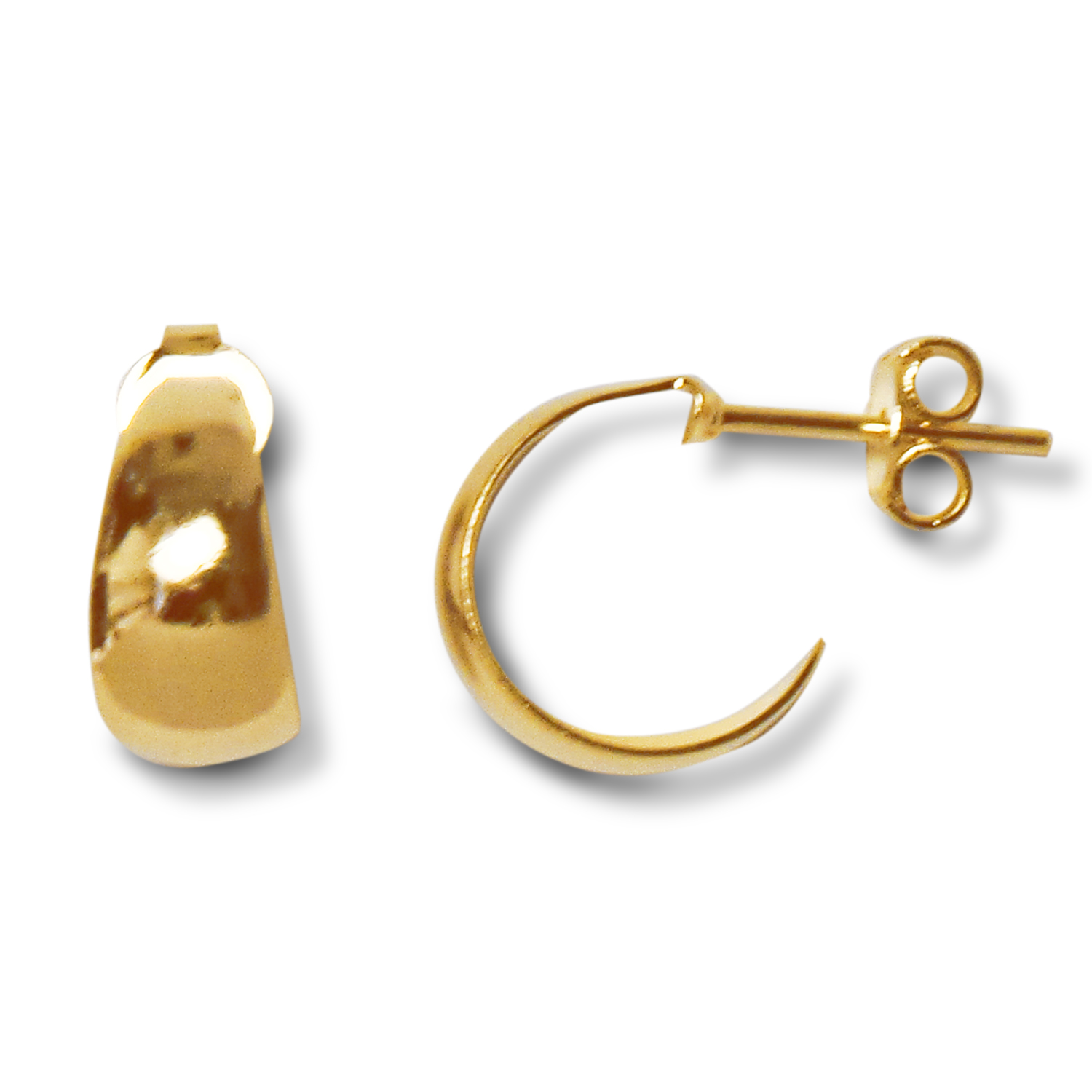AROS ANDREA COGGIOLA JOYAS ARGOLLAS BOTE PEQUEÑAS 12MM ENCHAPADO ORO 18K - 1