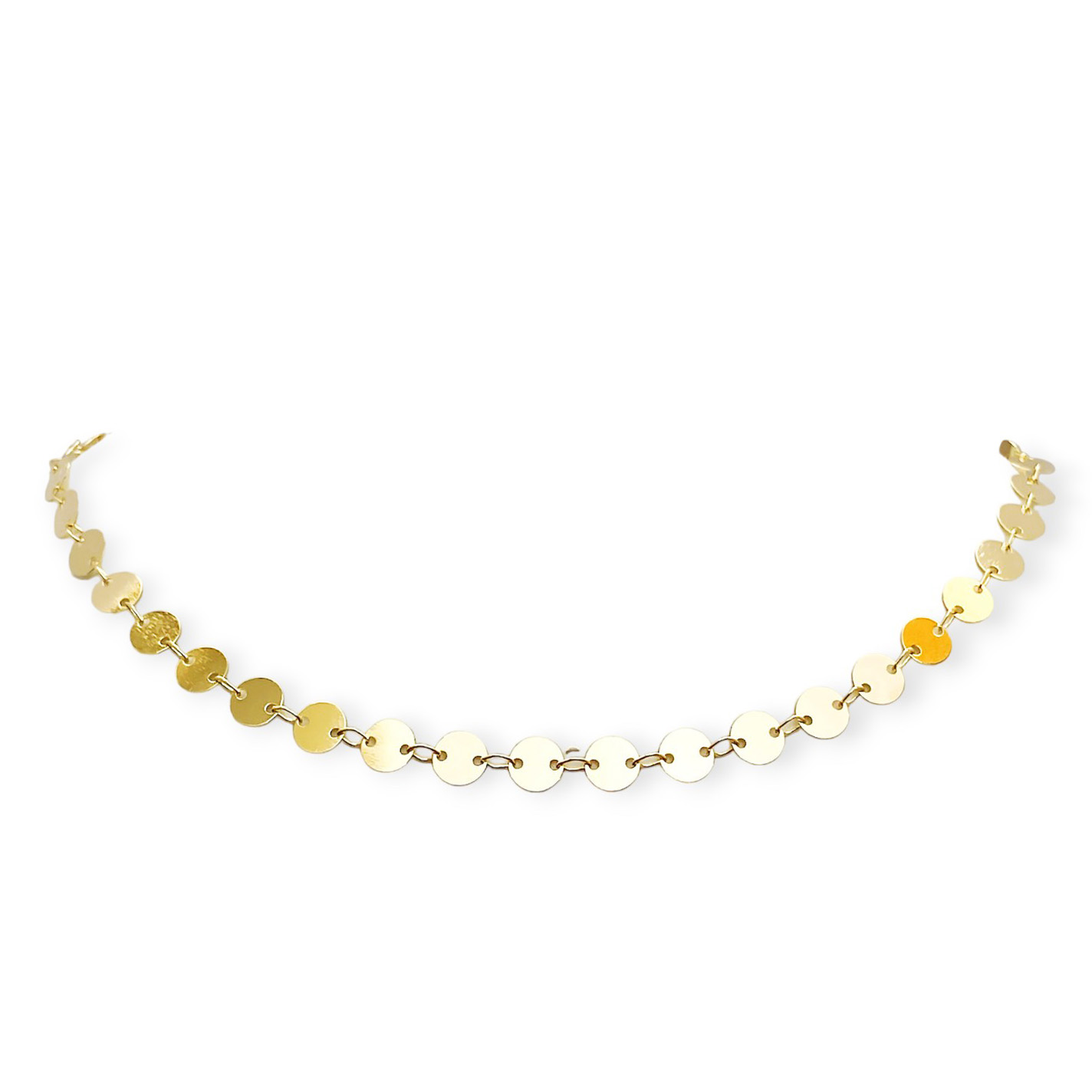 COLLAR ANDREA COGGIOLA JOYAS ENCHAPADO ORO 18K CHOKER CIRCULOS - 1